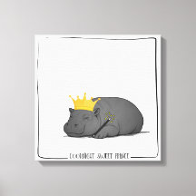 Baby Pygméflodhäst - Godnatt Söta Prins - Canvas