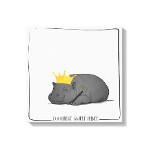 Baby Pygméflodhäst - Godnatt Söta Prins - Canvas