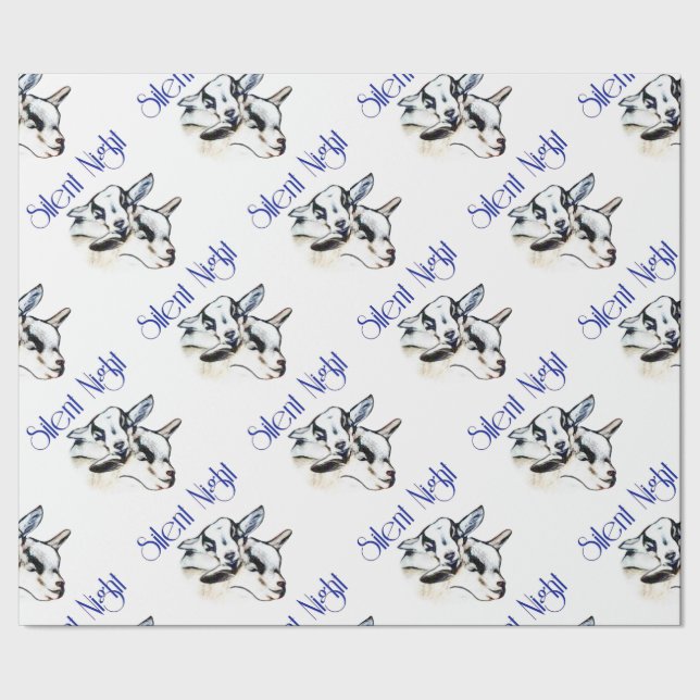 Baby Pygmy Goats Silent Nattjullafton Presentpapper (Seam)