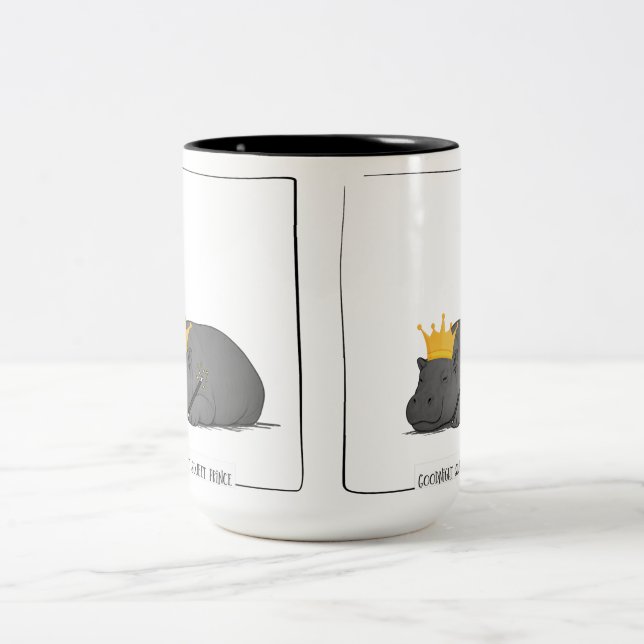 Baby Pygmy Hippo - Mug  Två-Tonad Mugg (Center)