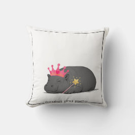 Baby Pygmy Hippo Princess Throw Pillow Kudde