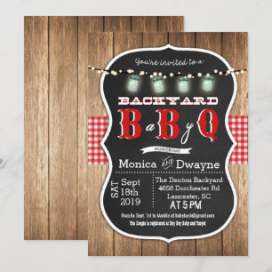 Baby Q BabyQ Parbröllops BBQ-inbjudan Inbjudningar