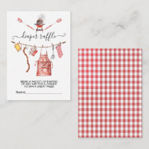 Baby-Q barbecue Par Diaper Raffle-kort