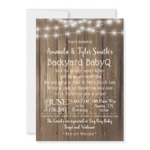 Baby-Q BBQ Wood Rustic Gender Neutral Baby Shower