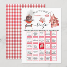 Baby-Q Bröllopsdusch Hitta gäst BINGO 