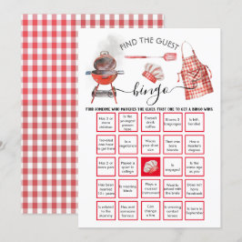 Baby-Q Bröllopsdusch Hitta gäst BINGO  Inbjudningar