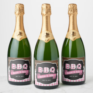 Baby Q Champagnetikett - Ljusare rosa