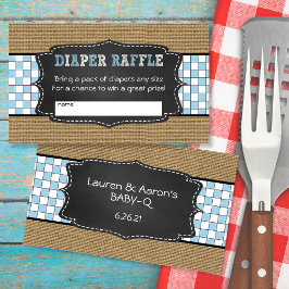 Baby Q Diaper Raffle Biljett / BOY babydusch Tilläggskort