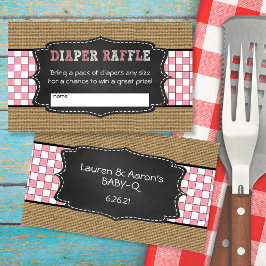 Baby Q Diaper Raffle Biljett / GIRL babydusch Tilläggskort