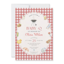 Baby-Q Duschinladning Redigerbar Mall Rutig