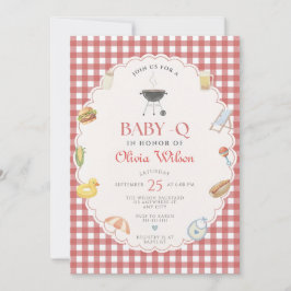 Baby-Q Duschinladning Redigerbar Mall Rutig