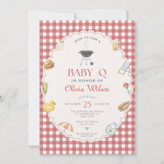 Baby-Q Duschinladning Redigerbar Mall Rutig
