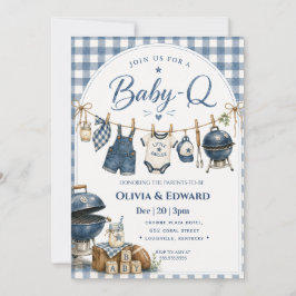 Baby-Q | En Trädgårds-BBQ Baby Shower Inbjudningar