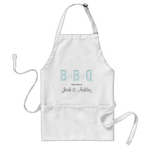 Baby Q-kod BBQ Baby Shower Apron Rustic BabyQ Förkläde