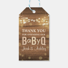 Baby Q-kod BBQ Baby Shower Gift-Märkre Tack Presentetikett