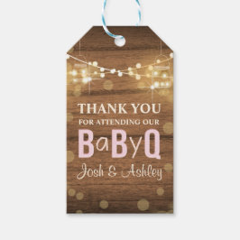 Baby Q-kod BBQ Baby Shower Gift-Märkre Tack Presentetikett