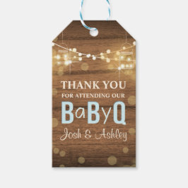 Baby Q-kod BBQ Baby Shower Gift-Märkre Tack Presentetikett