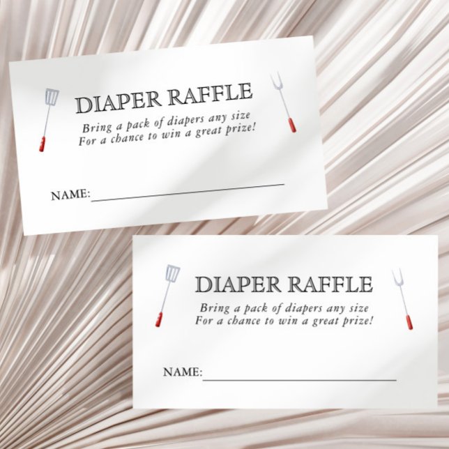 Baby-Q Picnic Backyard Baby Shower Raffle Tilläggskort (Skapare uppladdad)