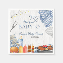 Baby-Q Pojke Rustic BBQ Babyfest Pappersservett