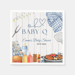 Baby-Q Pojke Rustic BBQ Babyfest Pappersservett