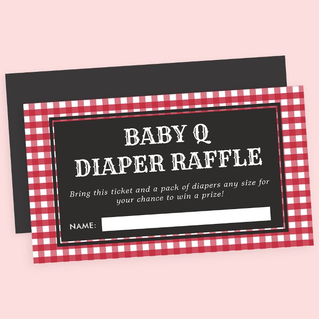 Baby Q Red Play Baby Shower Raffle Tilläggskort (Skapare uppladdad)