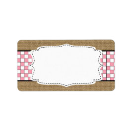 Baby Q rosa blank namn-etikett Adressetikett