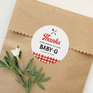 Baby Q Rustic Par Baby Shower Runt Klistermärke