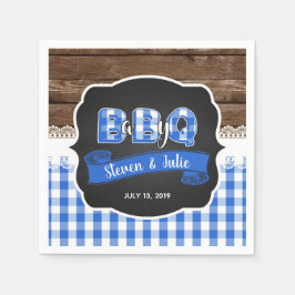 Baby Q Shower Napkin - Blue Pappersservett