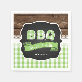 Baby Q Shower Napkin - Grönt Pappersservett