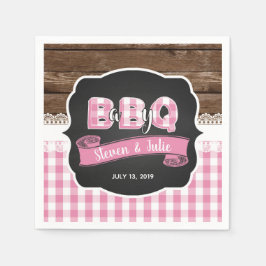 Baby Q Shower Napkin - Ljus rosa Pappersservett