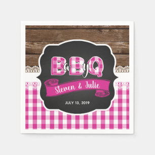 Baby Q Shower Napkin - Mörkens Rosa Pappersservett