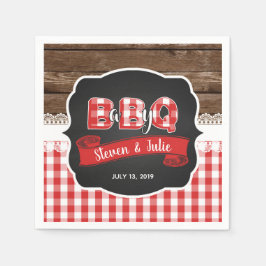 Baby Q Shower Napkin - Red Pappersservett