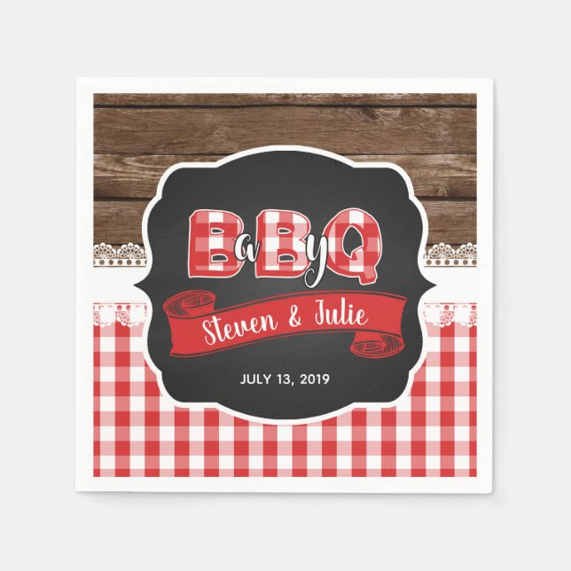 Baby Q Shower Napkin - Red Pappersservett (Framsidan)
