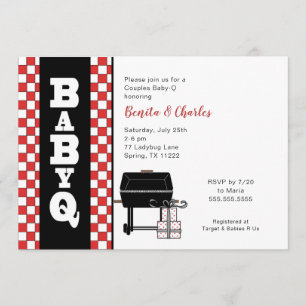 Baby Q Shower, par BBQ babydusch Inbjudningar