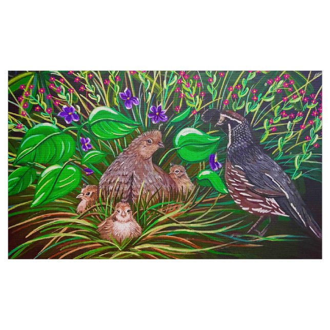 Baby Quail Fabric Tyg (Fat Quarter)