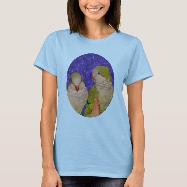Baby Quaker Parrot Pair  T Shirt (Framsida)