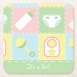 Baby Quilt Baby Shower Papper Underlägg