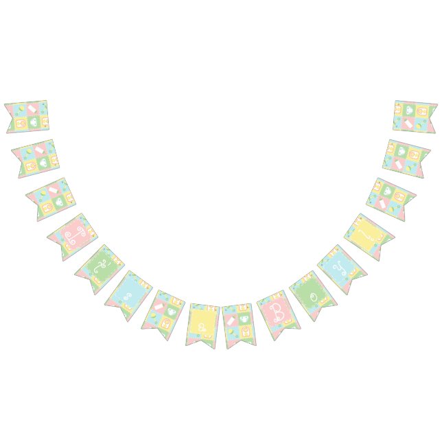 Baby Quilt Bunting Banner Vimplar (Alla)