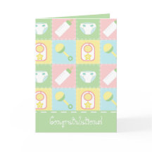 Baby Quilt Greeting Card