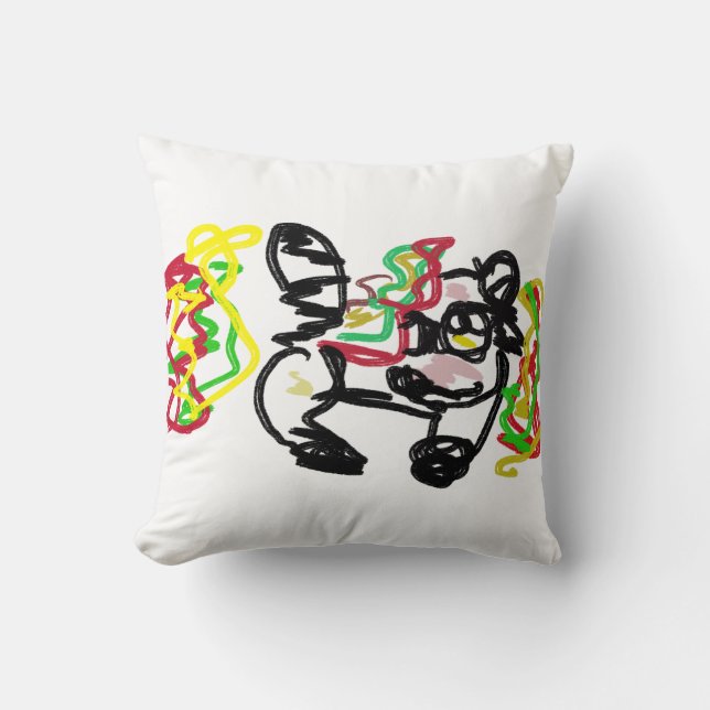 Baby Raccoon Autumn Kudde (Framsida)