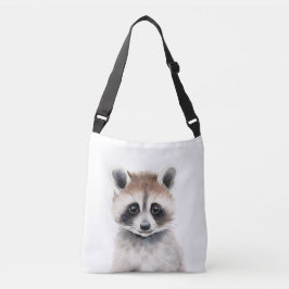 Baby Raccoon Porträtt Axelväska