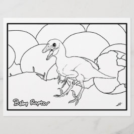 Baby Raptor - Färgsida.