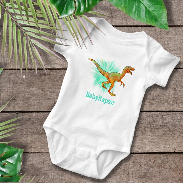 Baby Raptor Velociraptor Dinosaur Funny Ord Play T Shirt (Dinosaur baby Raptor cute fun dino baby vest)