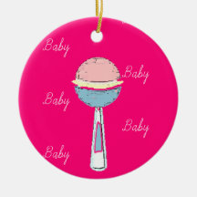 Baby Rattle jul Ornament