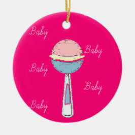 Baby Rattle jul Ornament