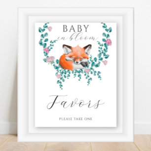 Baby räv baby shower - Förmånsposter Poster