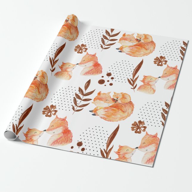 Baby Räv Presentpapper (Utrullad)