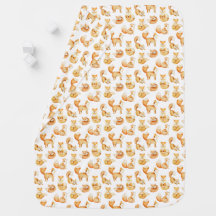 Baby Rävar Mönster Babyfilt