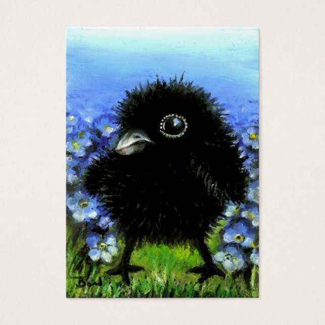 Baby raven ACEO-utskrifter Visitkort (Framsidan)