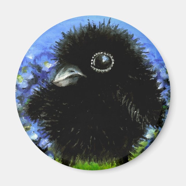 Baby raven magnet (Framsidan)